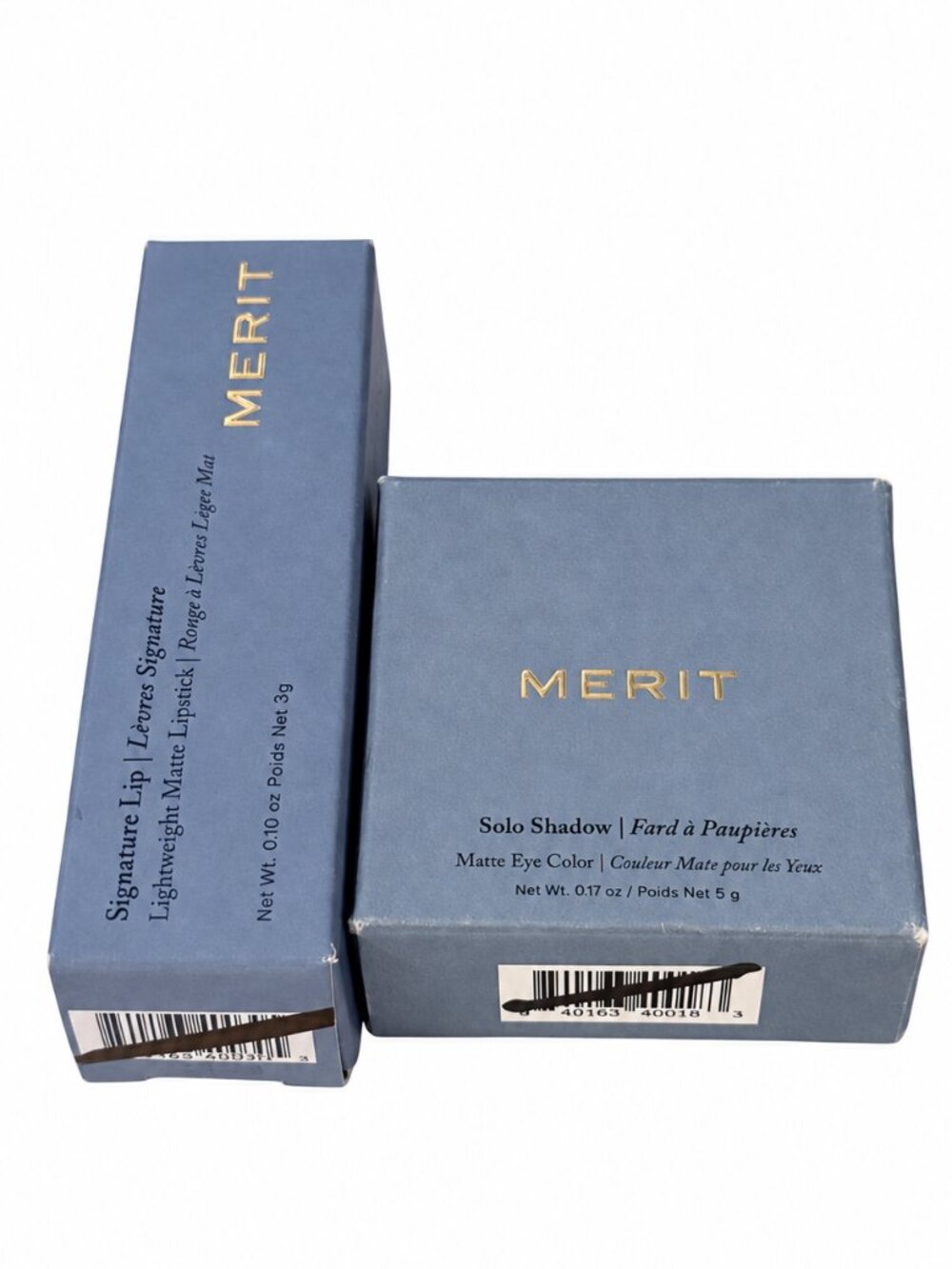 Merit 2-Pc Lot Signature Lip Classic + Solo Shadow Vachetta Full Size NIB - Picture 5 of 5